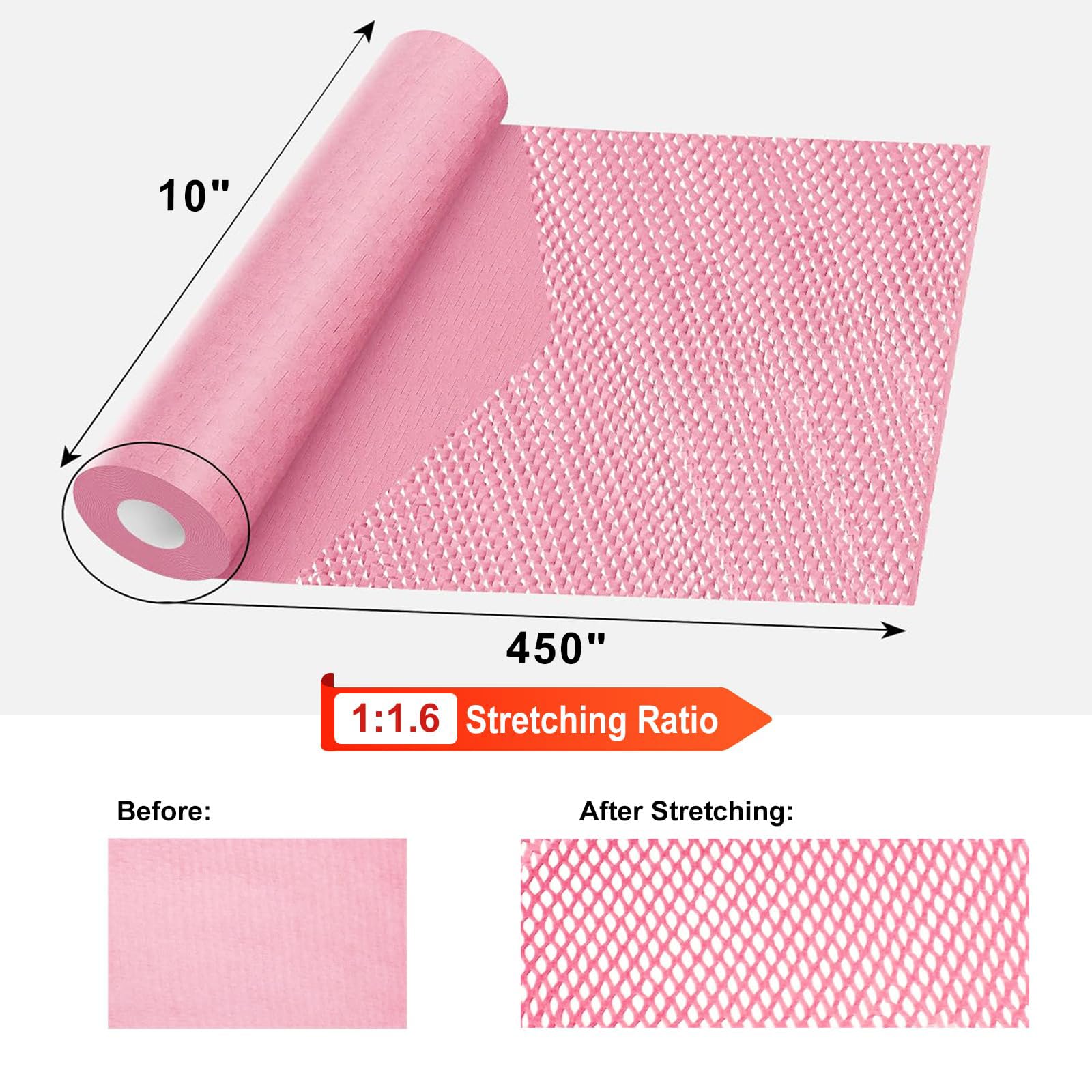 Wabenverpackungspapier, Rosa, 25,4 x 114,7 cm, Verpackung für Umzug, Versandverpackung, recycelbares Umzugszubehör mit zerbrechlichen Aufkleber-Etiketten und Bindfaden, Rosa, 25,4 x 114,7 cm