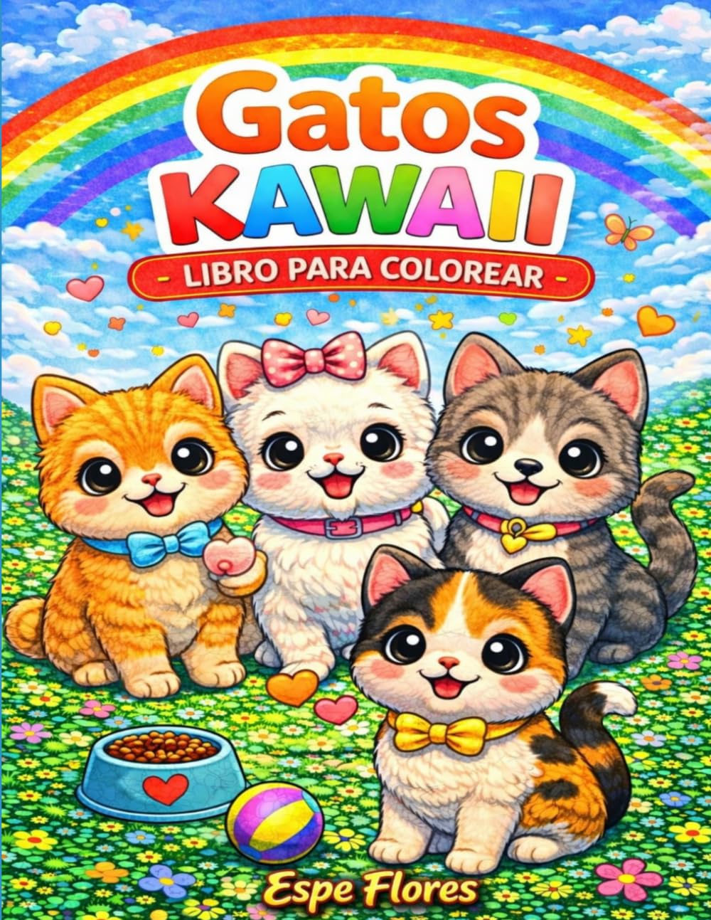 Gatos Kawaii (Pequeño Mundo para Colorear)