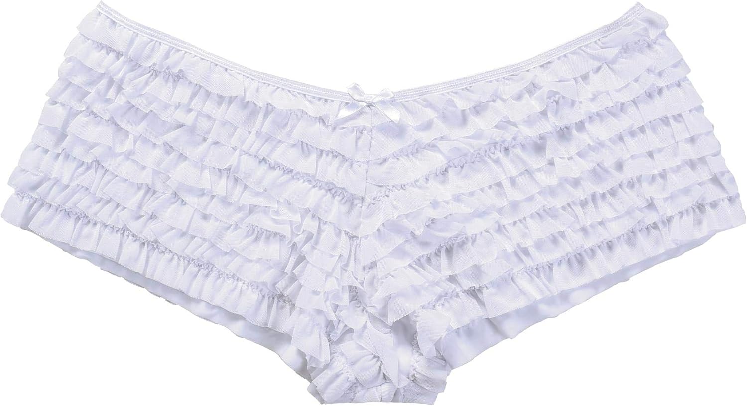 SHARICCA Womens Sexy Mesh Ruffle Panties Booty Boy Shorts Underwear - Image 4