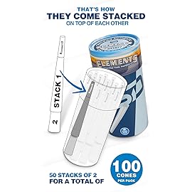 Elements Ultra Thin Rolling Paper Cones King Size | 100 Pack | Pre Rolled with Tips and Packing Tubes Included