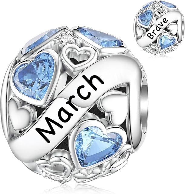 SEVENWELL Birthstone Charms for Pandora Charm 925 Sterling Silver Birthday Bead Charm