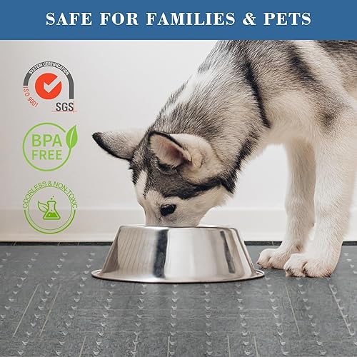 Miniatura 6 de Tydle Tapete para silla de alfombra, 36 x 48 pulgadas, tapete para silla de oficina para suelos alfombrados, tapete protector de suelo para