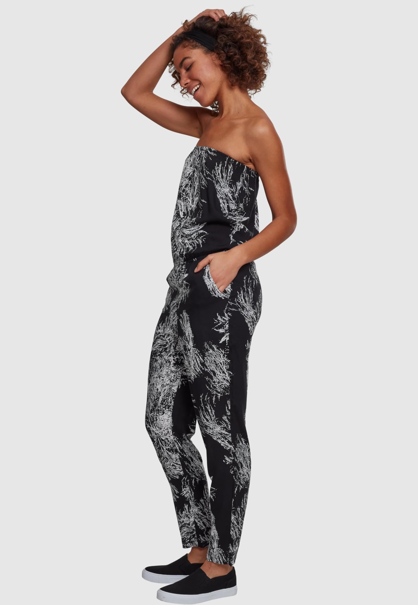 Urban Classics Damen Ladies Viscose Bandeau Jumpsuit