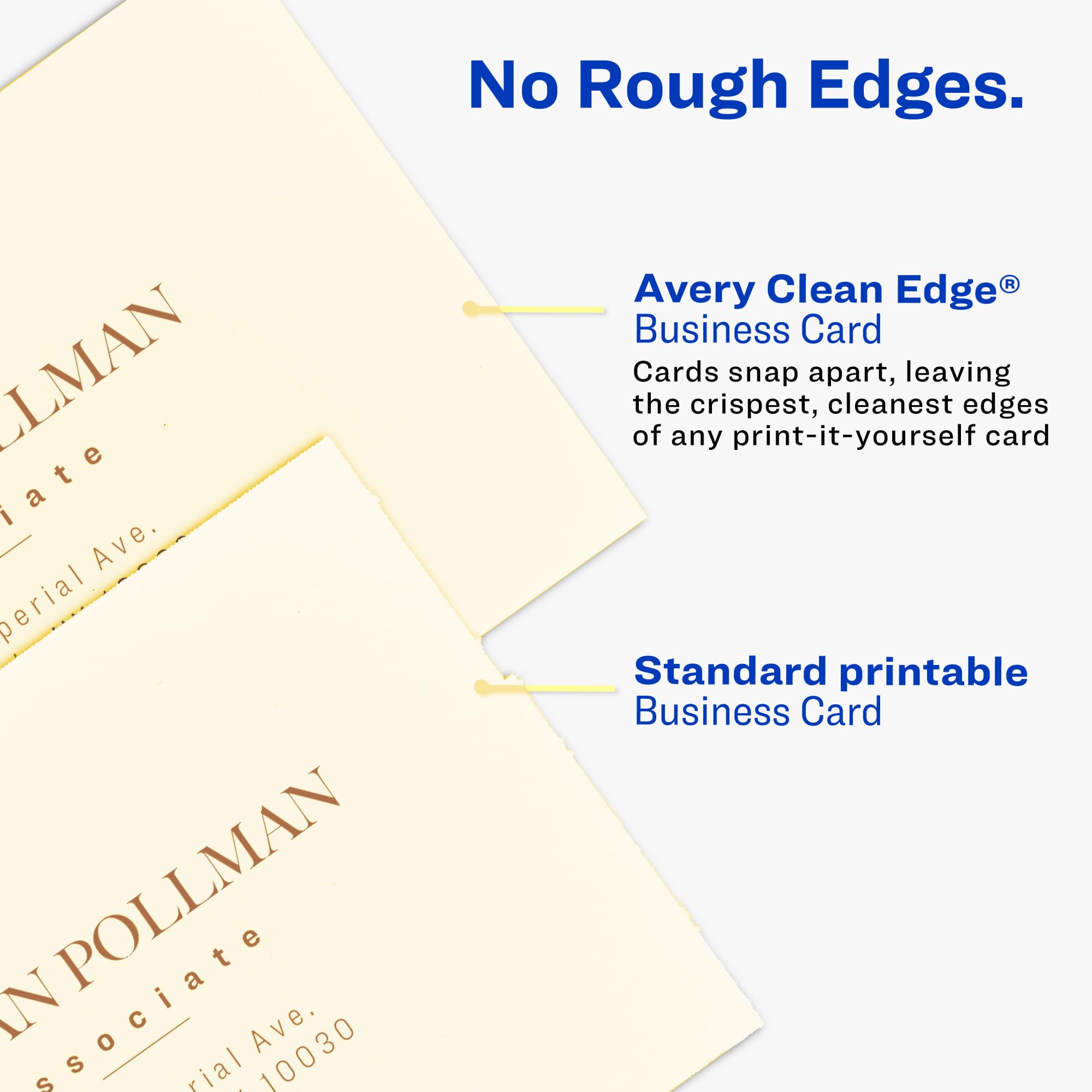Avery Clean Edge 05876 - Biglietti da visita, 5 x 9,5 cm, confezione da 200