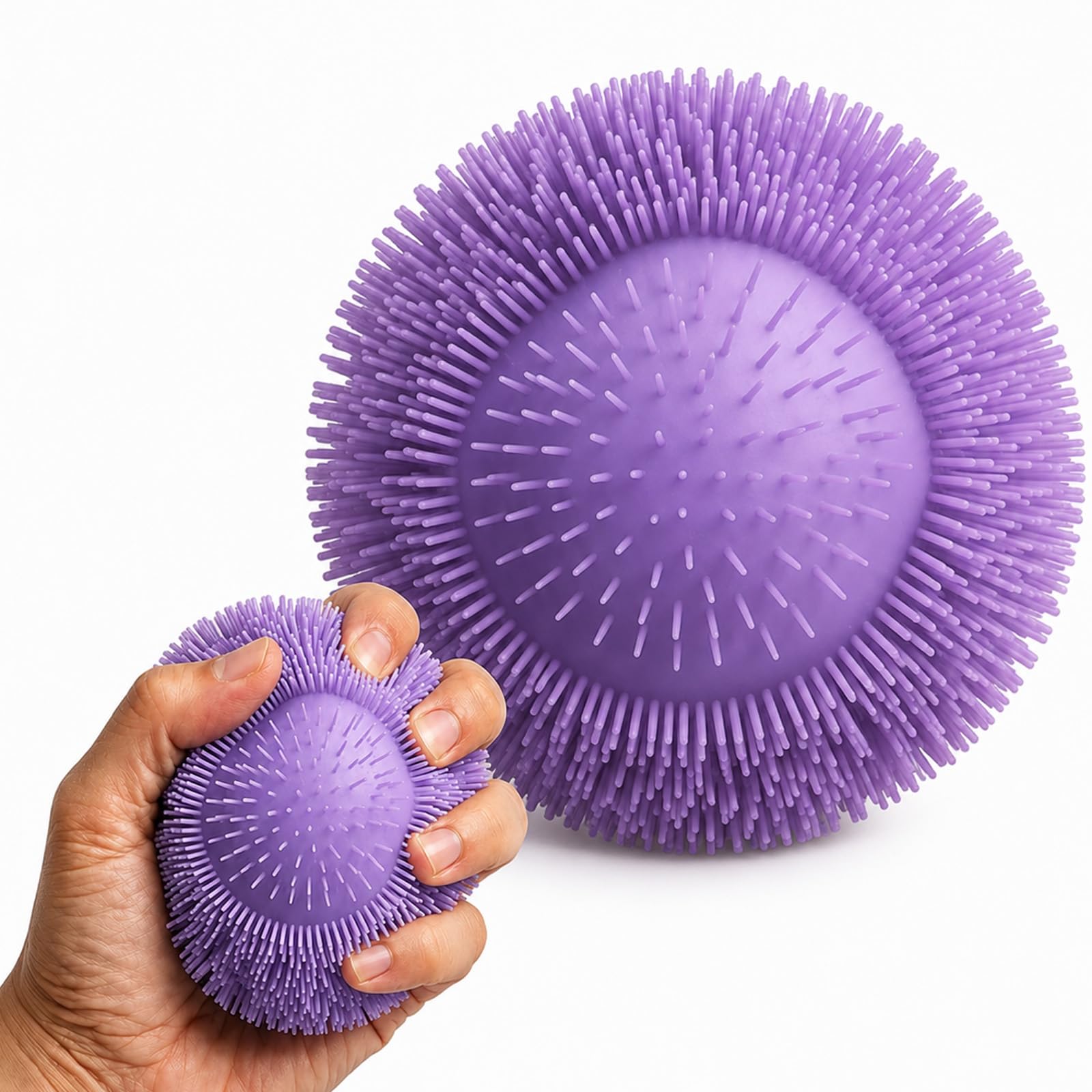 Purple with Random Patterns, Fuzz Ball, Fuzz Ball Squishy, Soft and Intriguing, Ideal for Home and Office Desk Decoration