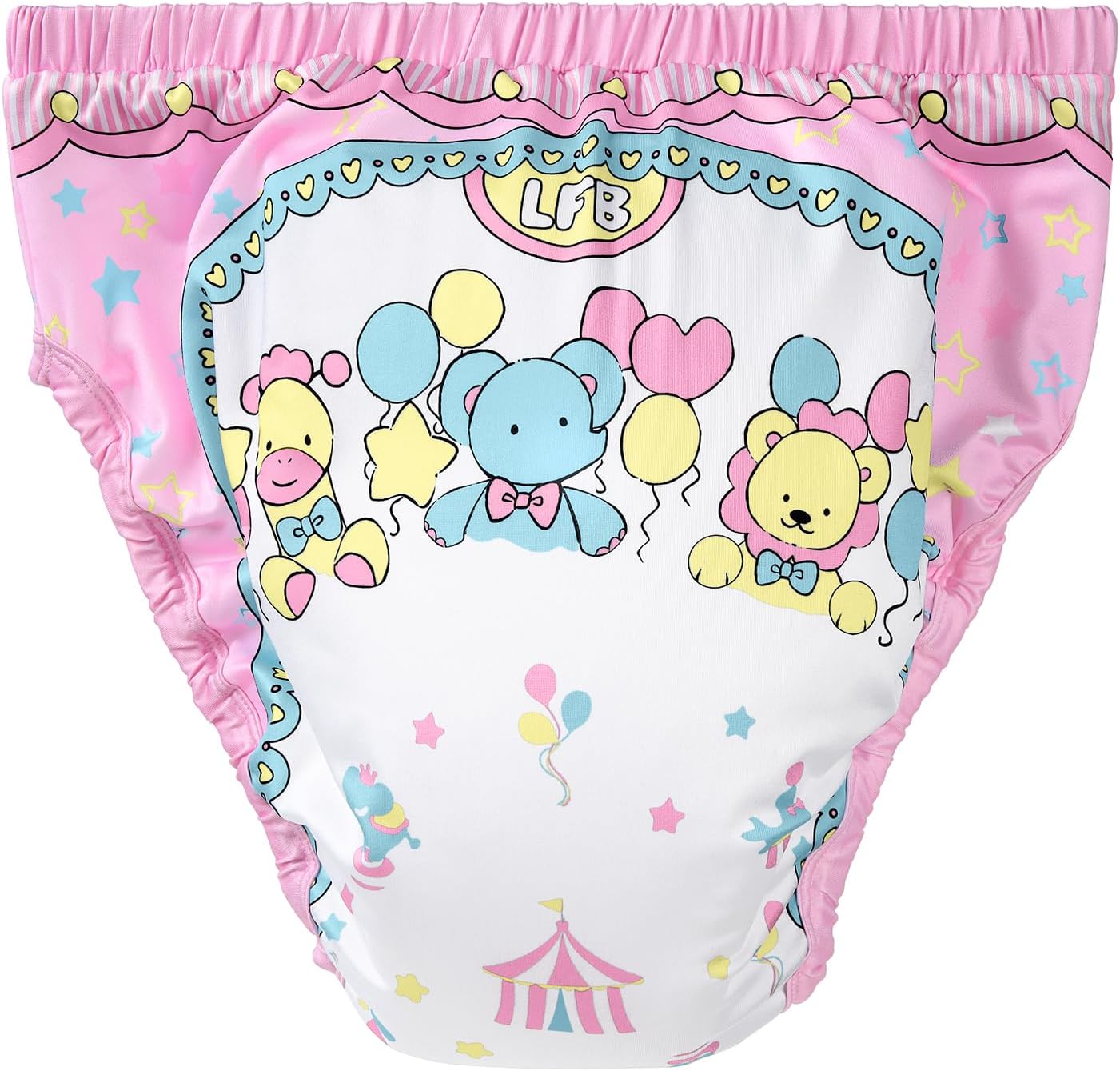 Littleforbig Soft Silky Underwear Comfortable Washable Reusable Adult Training Pants - Little Circus L - Image 7