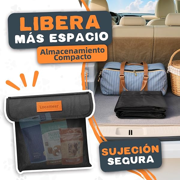 Funda Maletero Coche Perros Universal, Protector Antideslizante y Impermeable, con Protección Lateral, Cubierta Coche Antiarañazos Lavable para SUV Camión Sedán, Negro(Ligero) - 4