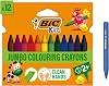 BIC Plastidecor Hand-Proof Triangle Pastel Paint, 12-Piece Box, Does Not Paint Hands, Ideal for Children Over 30 Months