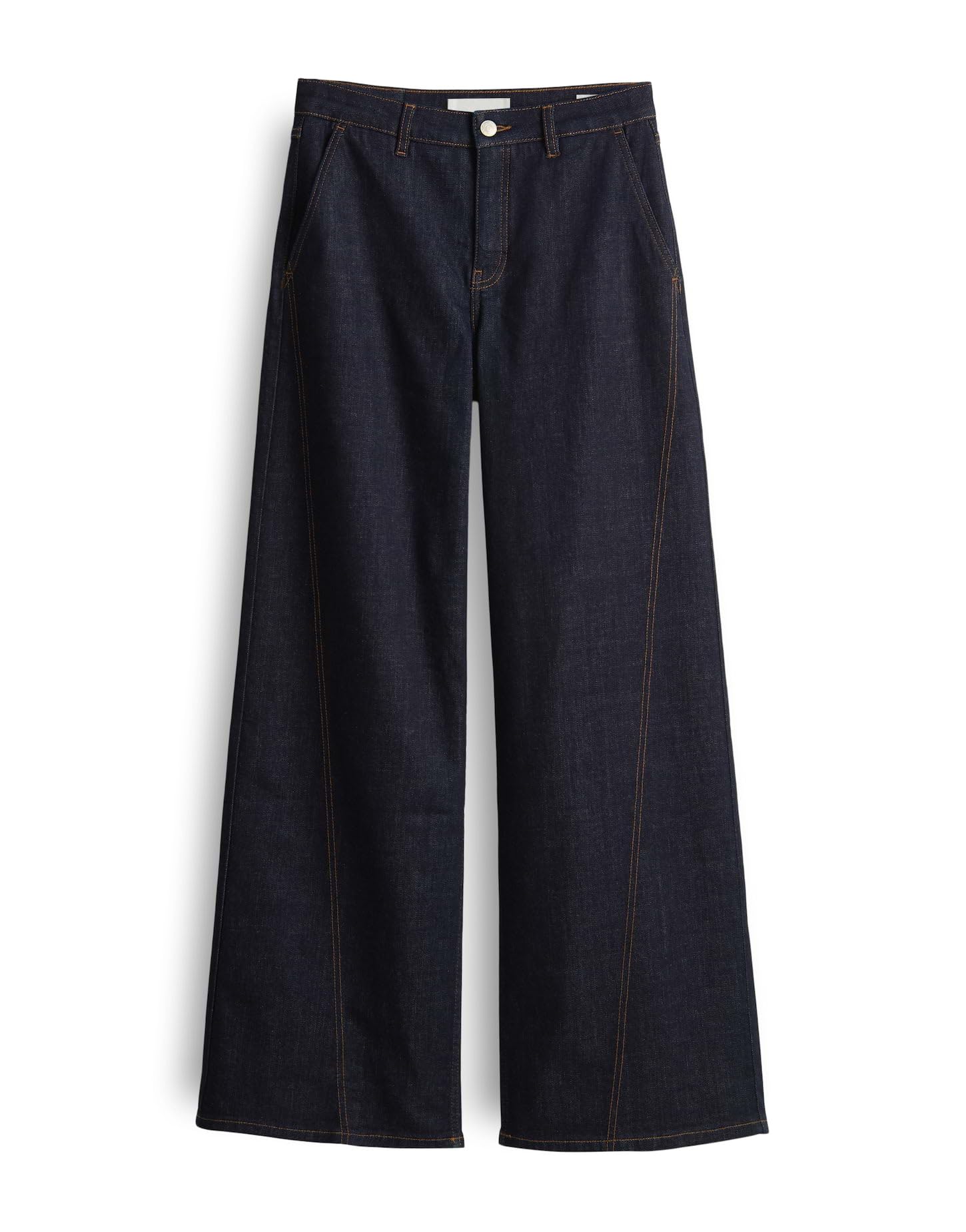 OPUS Damen Palazzo Jeans | MIVA Sense Palazzo Jeans aus BCI Cotton Mix Mid Rise Dark Rinsed Blue, Größe 38 L32