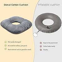 Vista 7 de Almohada de Dona para Alivio del Dolor de Coxis, Cojín de Silla de Ruedas para Hemorroides y Llagas de Cama, Embarazo, Almohada de Dona Adecuada