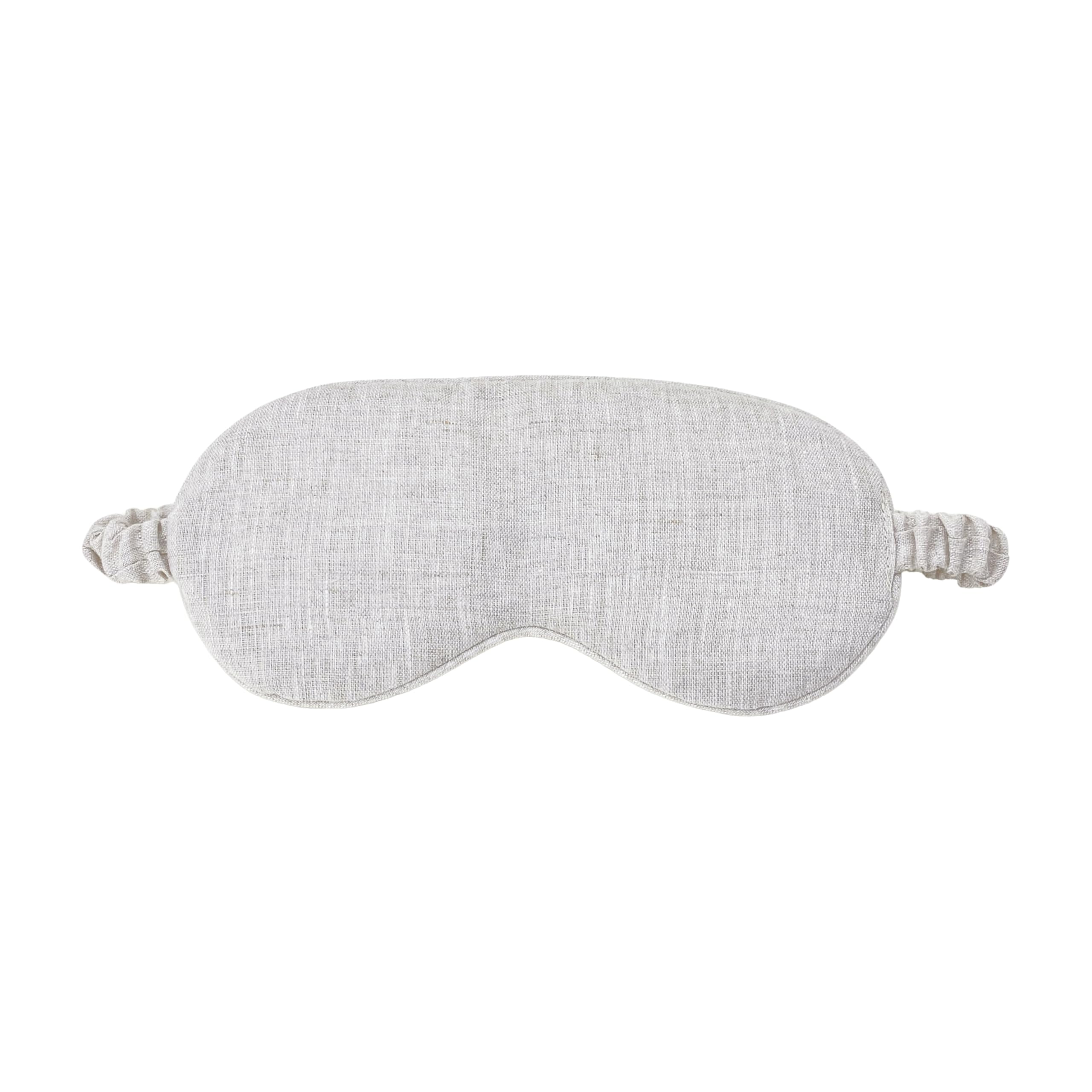 Pure Linen Eye Mask, 100% Linen Eye Mask for Girls,Travel Breathable Sleep Mask,Adjustable Strap, Hypoallergenic, Cooling with Travel Bag Gift Package(Oat)