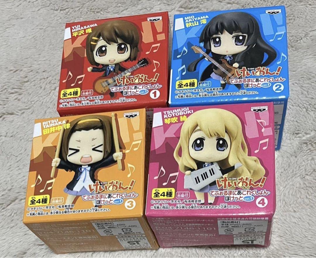 Amazon | けいおん でふぉるまにあフィギュア4体セット | フィギュア 