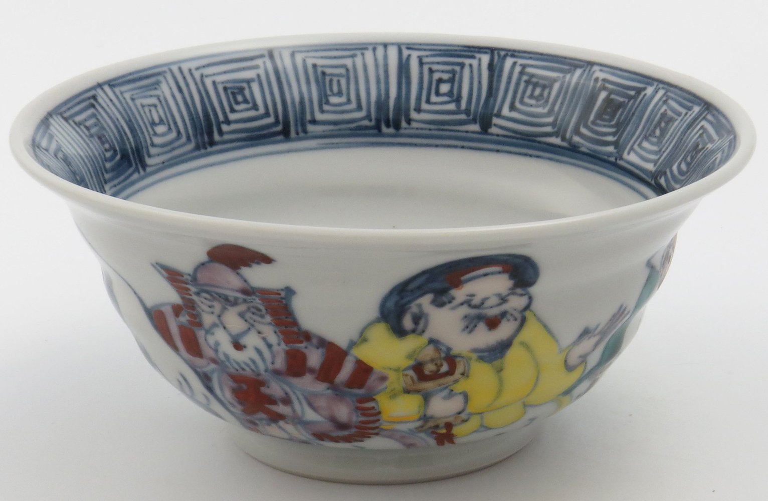 京焼 村田幸之介飯茶碗 京焼・清水焼 村田幸之介(六齋窯) 七福神あみ茶漬(ご飯茶碗