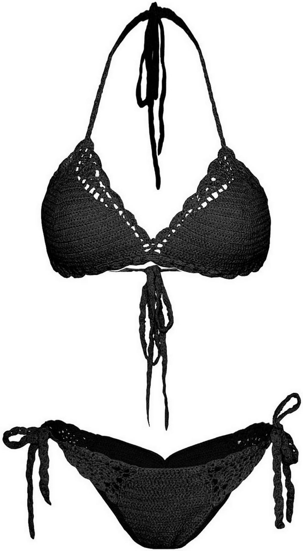 Black brazilian bikini swimsuit swimwear Customize order bathing suit womens openwork bikini womens swimwear Beach wedding