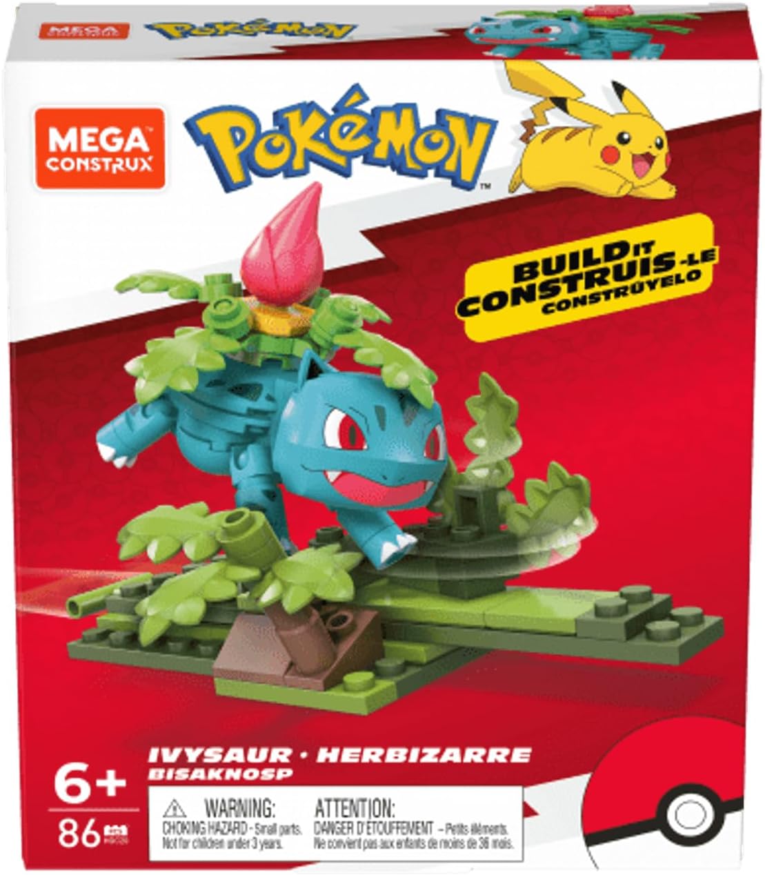 Mega Construx Pokemon Ivysaur 86 Pieces