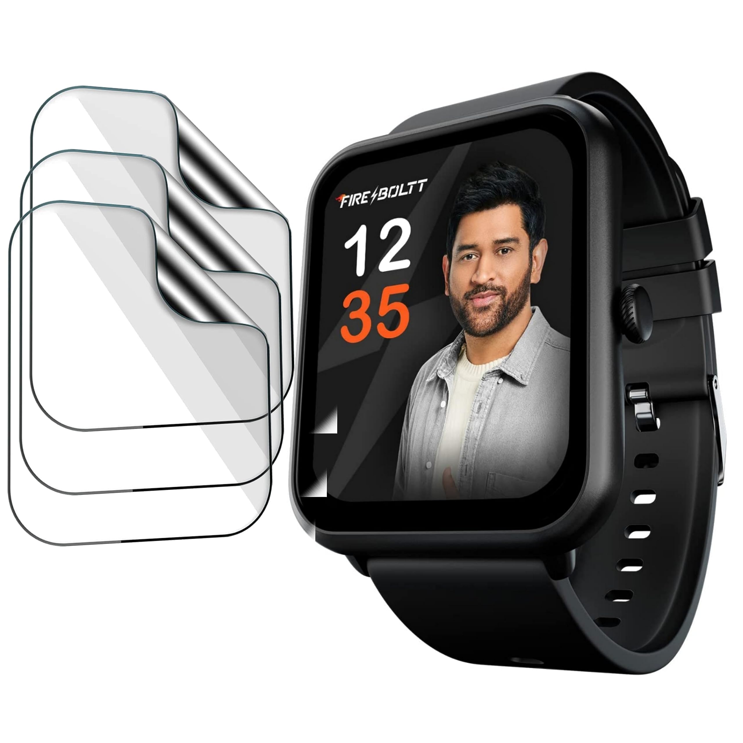 Viyan(Pack Of 3)Fire Boltt Ninja Call Pro Plus Smartwatch 1.85" Screen Guard Flexible Tempered Glass For Noise Colorfit Pulse Grand Watch & Full Screen Coverage(Except Edges)And Easy Installation Kit (B0CD5YL7X2) Amazon Price History, Amazon Price Tracker