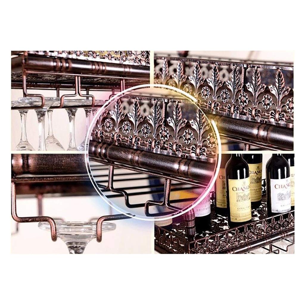 Amazon｜シンプルなスタイルの鉄掛けワイングラスラック、逆さまの
