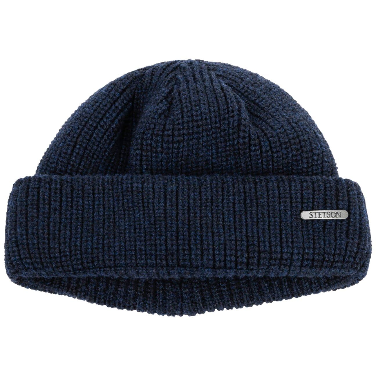 Stetson Nashville Dockermütze Strick Rollrand meliert einfarbig Made in Italy Damen und Herren Herbst Winter