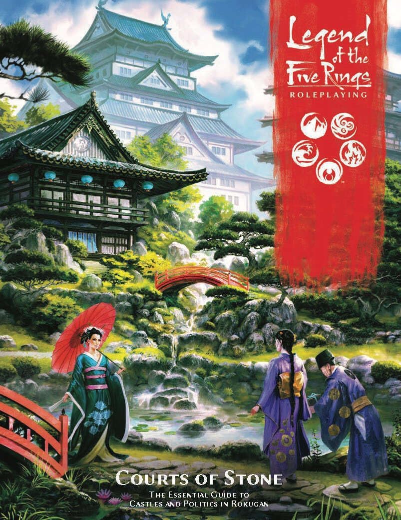 Fantasy Flight Games Legend of The Five Rings Roleplaying Game Courts of Stone SOURCEBOOK - Adventure, Strategy Game for Kids & Adults, Ages 14+, 3-5 Players, 2 Hour Playtime