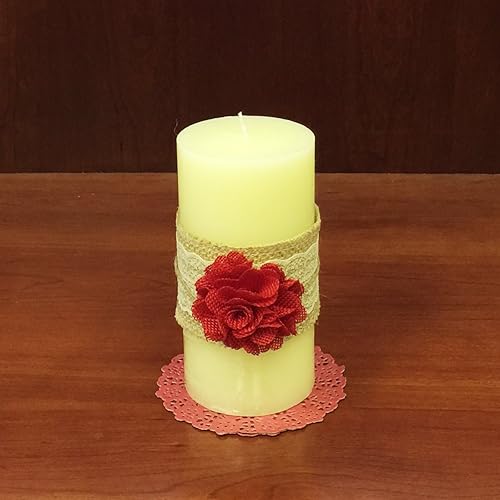 Miniatura 8 de allydrew Shabby Chic - Flor de arpillera de 3 pulgadas de diámetro (juego de 12), champán