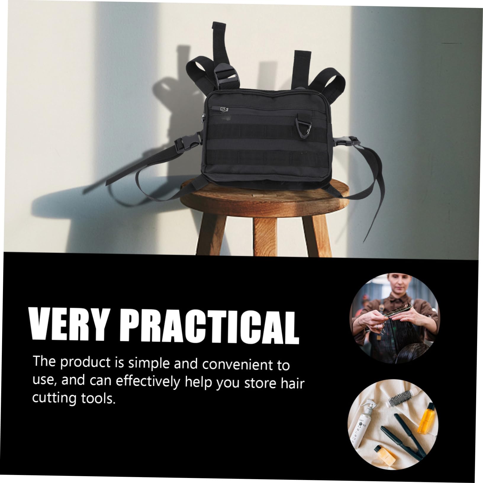 BIUDECO Practical Scissor Comb Protective Pouch Portable Hair Scissor Bag Barber Vest