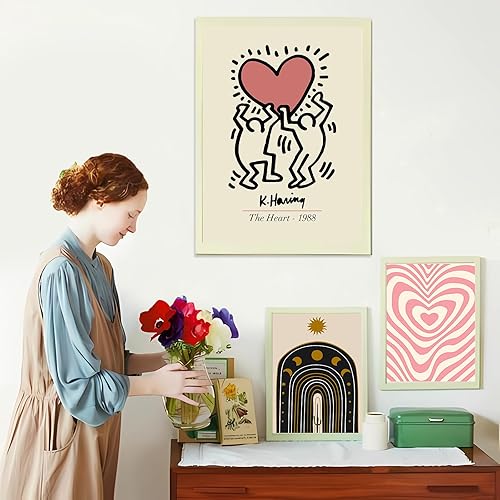 Miniatura 2 de Atrippy Pósteres minimalistas grandes, tapiz artístico para dormitorio, tapiz estético de pared de dibujos animados, bohemio y divertido póster de