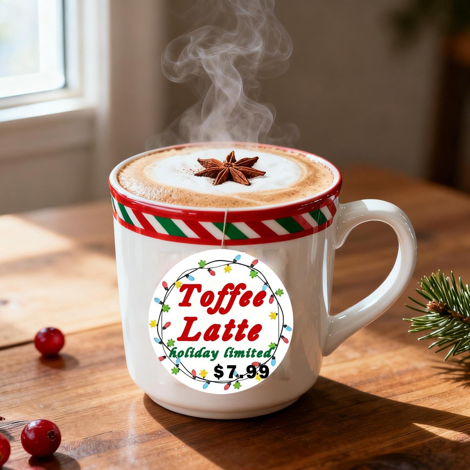 600Pcs Christmas Direct Thermal Labels 2 Inch Winter Bulbs Coding Stickers - Self-Adhesive Xmas Decals for Winter Holiday Party Business & Thermal Printing - Image 4