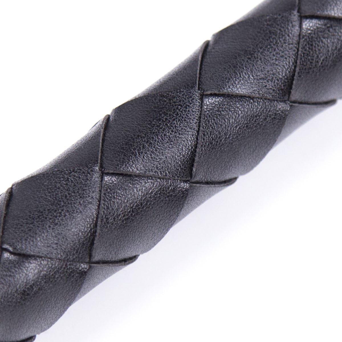 Handmade Snake Whip with Black Tassels， Bright Leather Whip,Whip, Horse Riding Crop, Role-Playing Props,