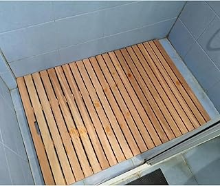 Raised Outdoor Shower Platform, Stable Bath Mat Shower Floor Mats for Po...