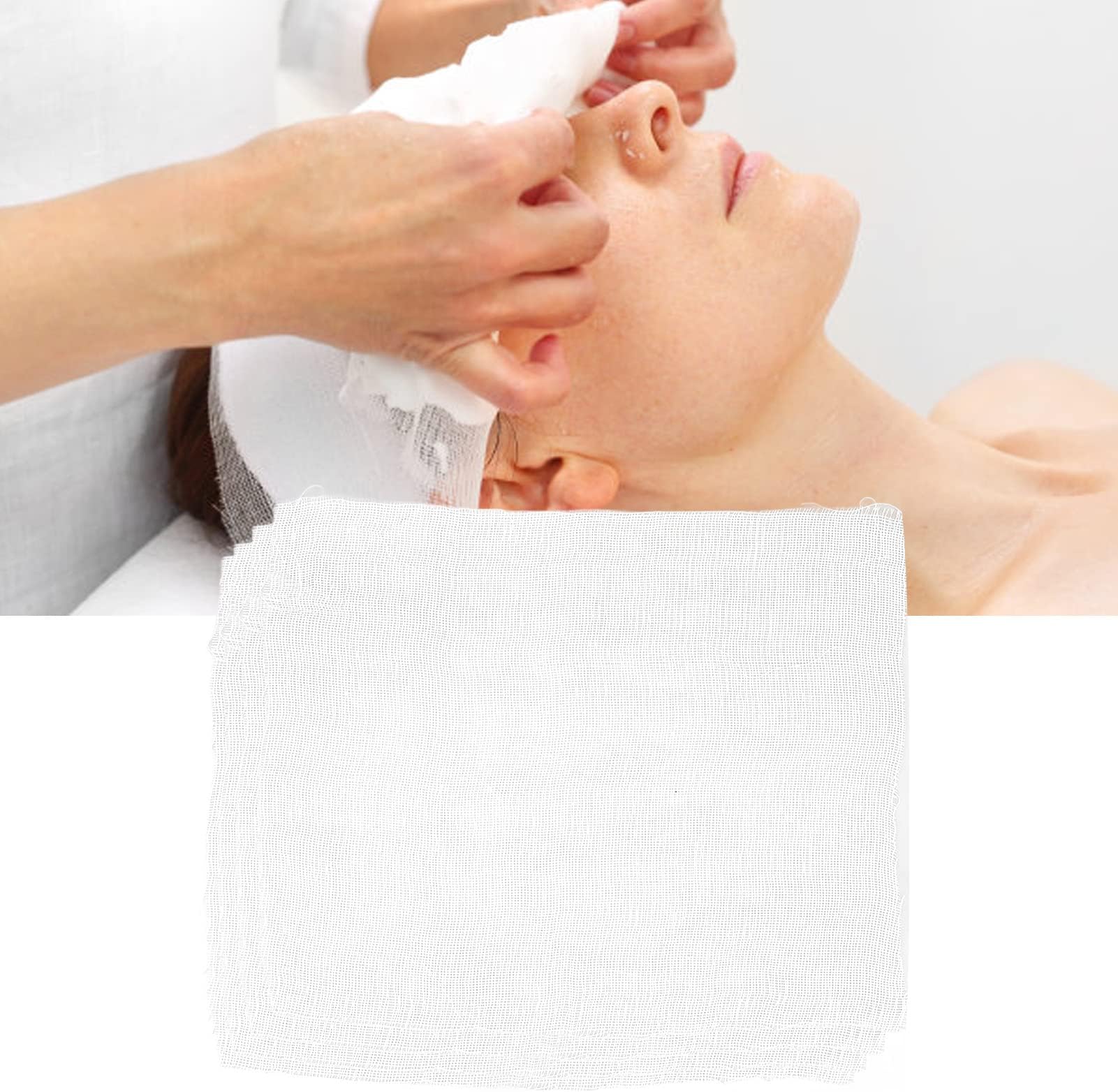 100pcs Gauze Mask Disposable Face Mask, Gauze Mask, Cotton Gauze Pre-Cut Cotton Soft Mask, Disposable Gauze Facial Gauze Skin Pads