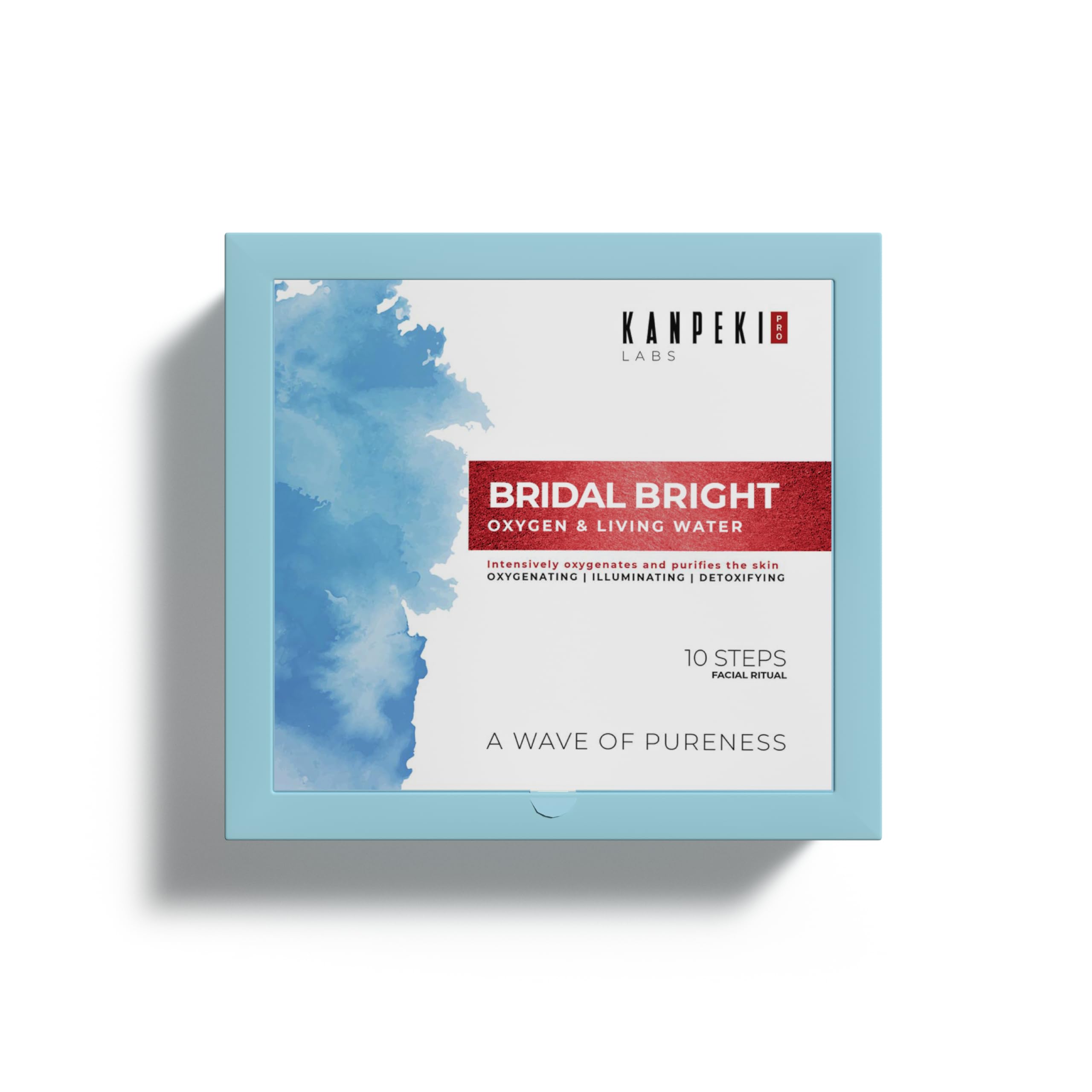 Kanpeki Bridal Bright 10 Step Oxygen Facial Kit with Living Water | Hydrating, Purifying & Youthful Radiance Ritual, Glow & Fine Line Care | Infused with Spirulina & Vital Minerals | Suitable for All Skin Types