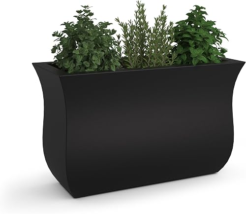 Mayne 5875-B Polyethylene Planter, Black,36x16