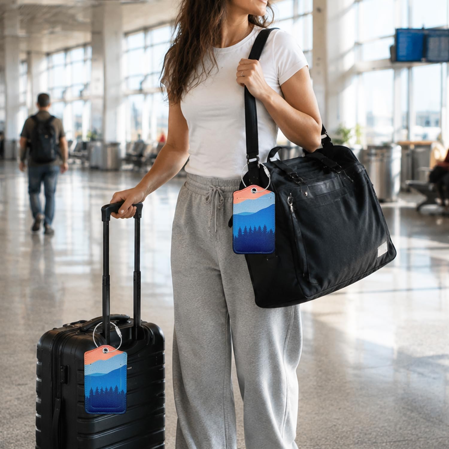Luggage Tag, Premium Faux Leather Travel ID Tag, Stylish Suitcase Accessory image 4