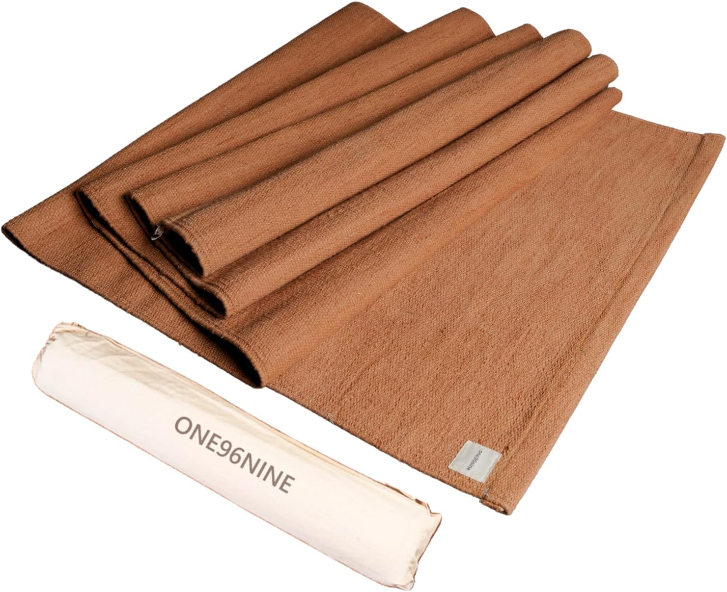 Natural Yoga Mat With Cotton Yoga Mat Bag. Environment Friendly, Non Slip, Non Toxic, Handwoven Cotton with Plant Dyes. Ideal For All Yoga Types, Exercise, Fitness and is Easy To Carry
