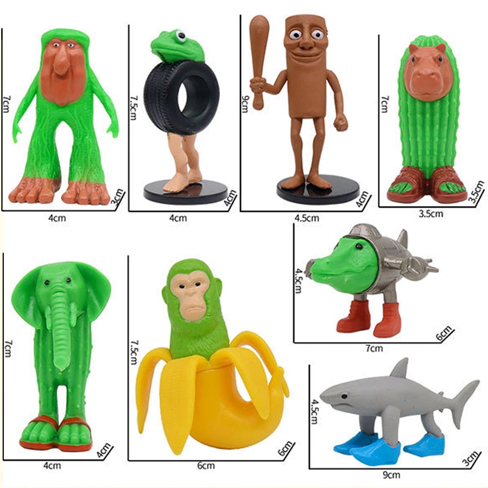 DAVBNM 8PCS Italian Brainrot Action Figures Set, Tung Tung-Tung Sahur Figures, Funny Collectible Figure - Image 2