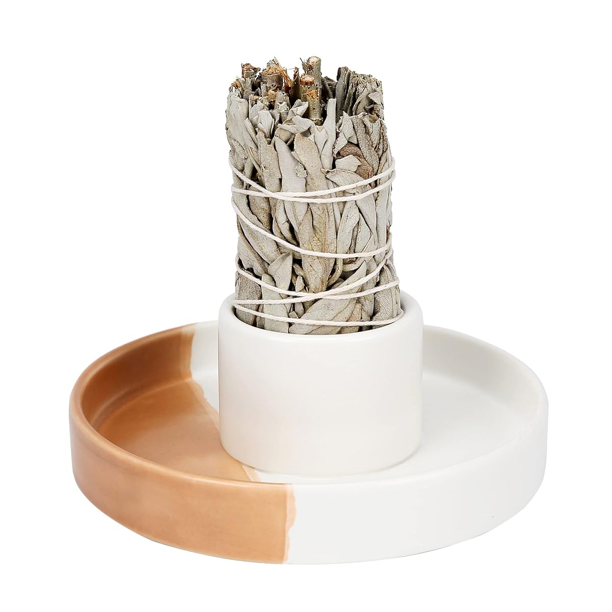 YIASSON Sage Holder, White Sage Burner, Smudge Bowl, Palo Santo Holder, 3 in