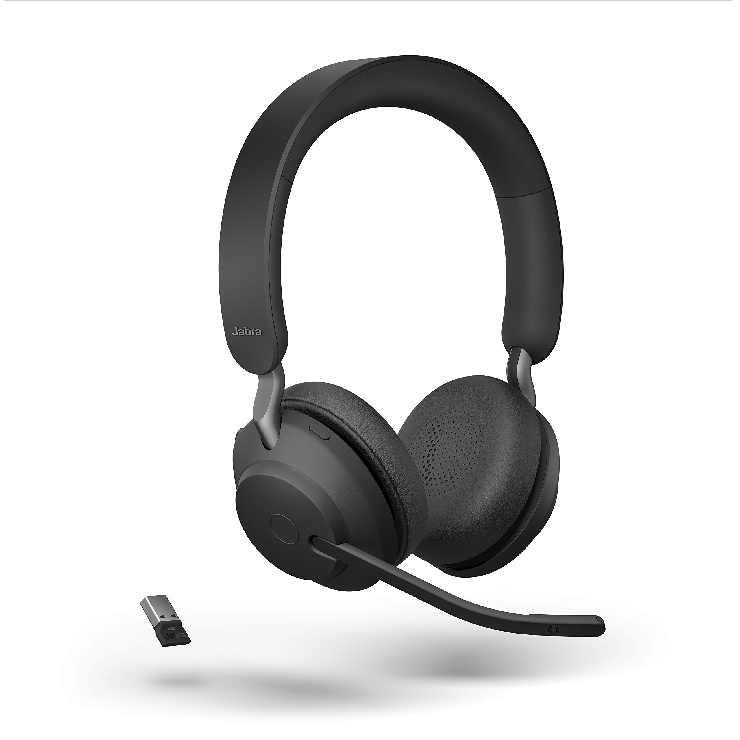 Global Teck WorldwideJabra Evolve2 65 Wireless Headset Stereo MS, Bluetooth Dongle, Compatible with Zoom, Webex, Smartphones, Tablets, PC/MAC, 26599-999-999, Wallet and Gold Support Plan