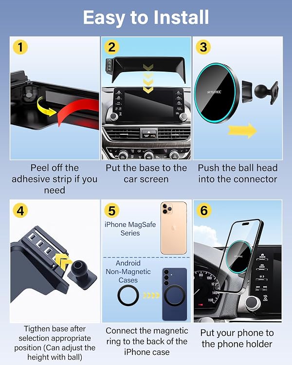 SKYLOTEC Magnetic Charger Phone Holder for Cadillac Lyriq 2023-2025 33-inch by SKYLOTEC - Used condition - Image 8