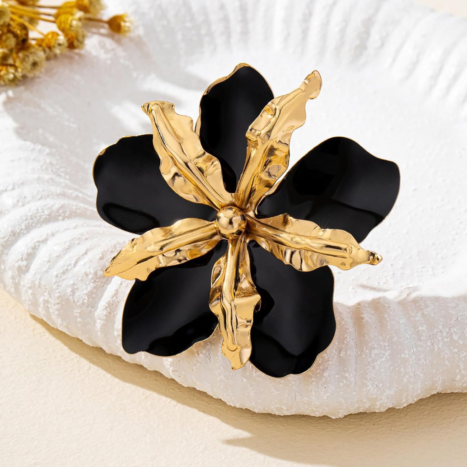 Large Flower Earrings for Women Boho Vintage Petal Statement Earrings Chunky Hawaii Flower Earrings Boho Jewelry Gifts - Image 4