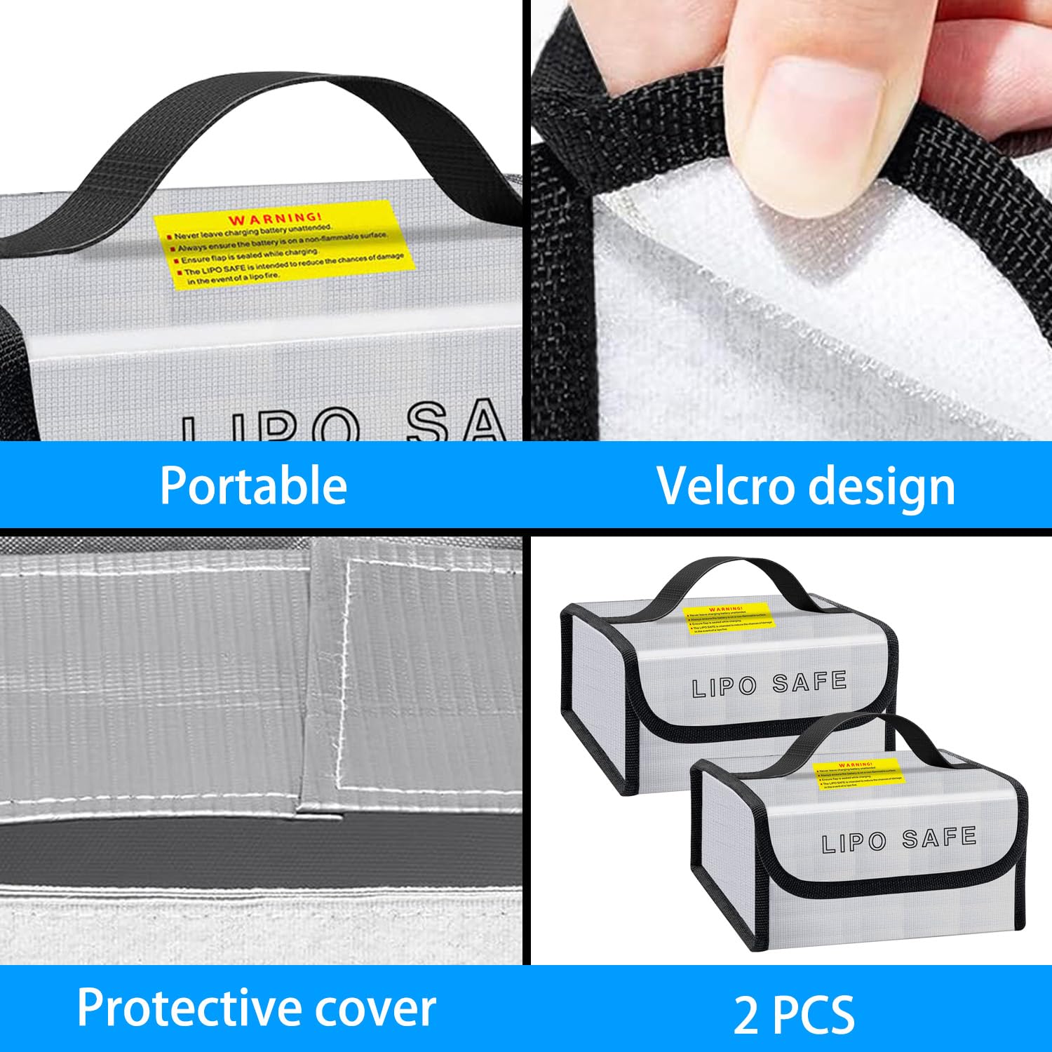 185 x 120 x 80 mm Lipo Akku Safe Bag Feuerfeste Ladetasche für RC Lipo Akku Pack Aufbewahrung Laden Transport Home Office Travel Lipo Safe Storage Pouch