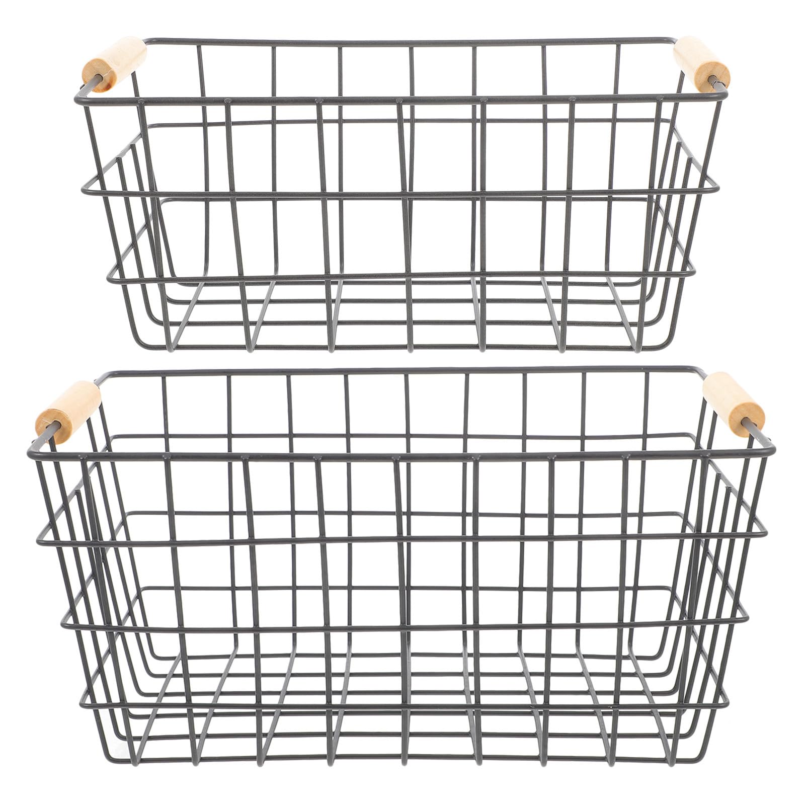 Cestas de Almacenaje de Hierro Plateado Diseño Rectangular Versátil Capacidad Grande para Organizar Juguetes y Snacks Hogar Color Aleatorio