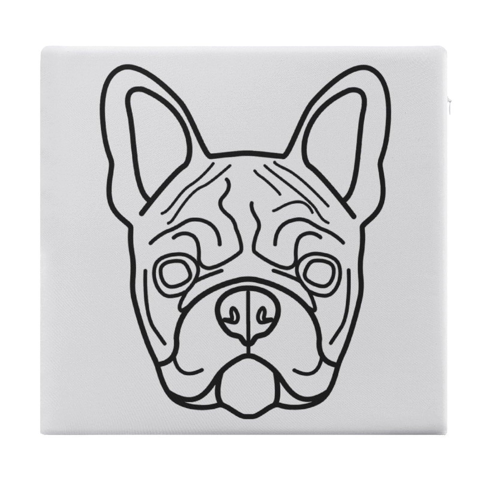 JZemdybill Chair Pad, French Bulldog Seat Pad, Square Chair Cushion for Yoga Living Room Balcony