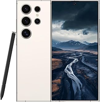 C24 Ultra Unlocked Cell Phones Smartphone Android 13 Phones 8+256GB/6.8" HD Screen/Dual SIM/108MP+48MP Camera/6800 mAh/Built-in Pen (White)