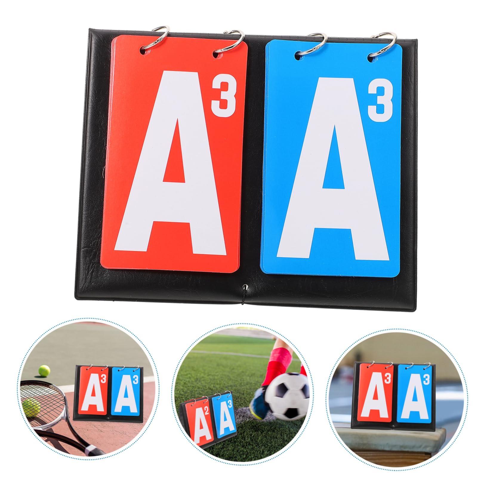 POPETPOP Portable Flip Scoreboard Durable Tabletop Scorekeeper for Soccer and Basketball Readable Numbers Easy Page Turning Reliable and Safe Material for Long-Term Use