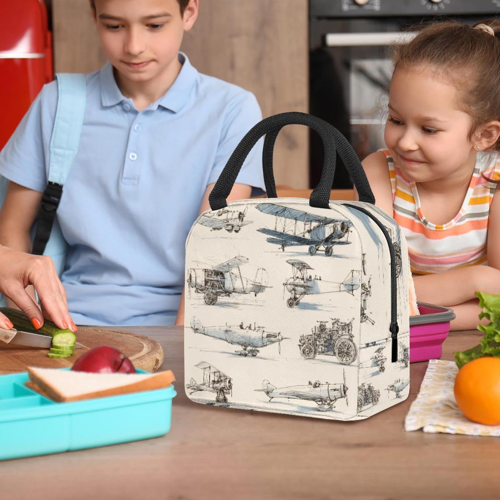 Set di zaino scolastico con borsa per il pranzo e astuccio, 3 pezzi, set di libri scolastici, zaino da viaggio, zaino casual per adolescenti, ragazze, ragazzi, primaria, junior, medio