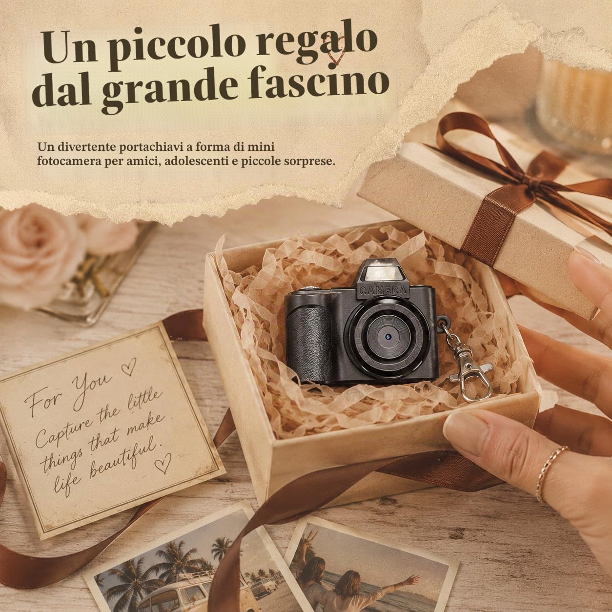 Mini Fotocamera Digitale - Maxmango 1,3'' 1080P Mini Macchina Fotografica Digitale, Macchina Fotografica Tascabile Portachiavi con 64 GB, per Viaggi, Vlogging e Intrattenimento, per Regali