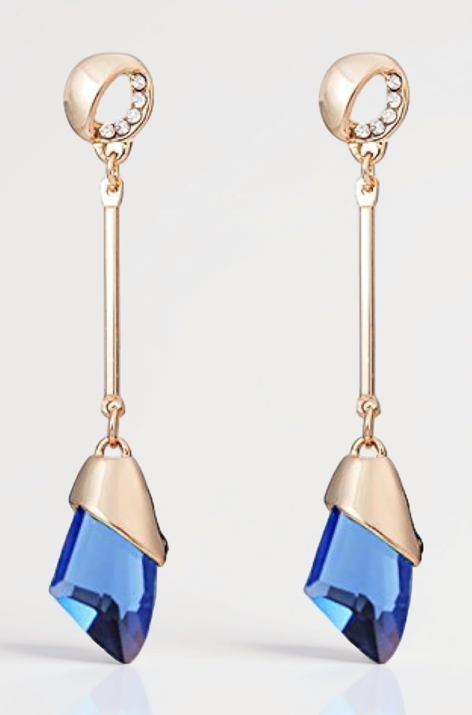 Shining Diva Fashion AAA Quality 18k Gold Plated Crystal Earrings For Women & Girls