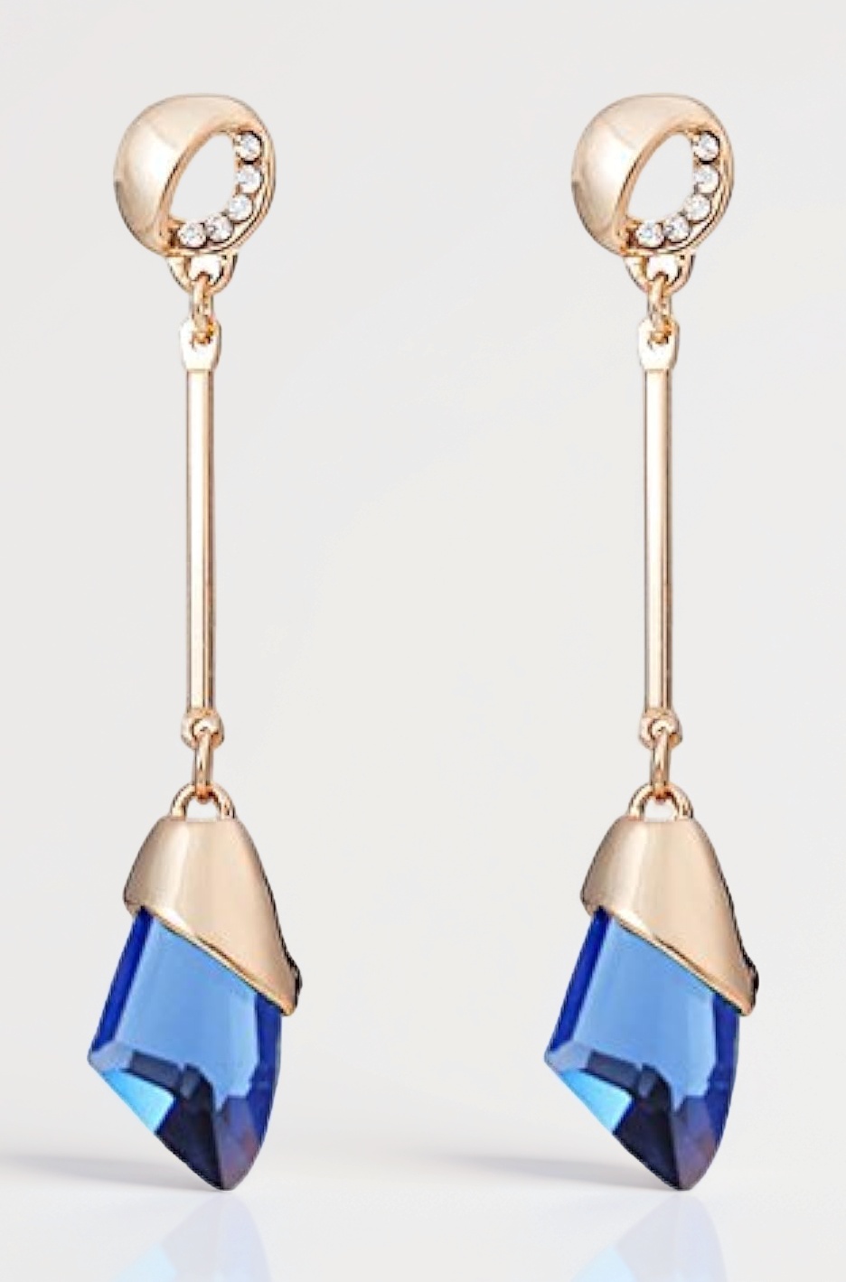 Shining Diva Fashion AAA Quality 18k Gold Plated Crystal Earrings For Women & Girls