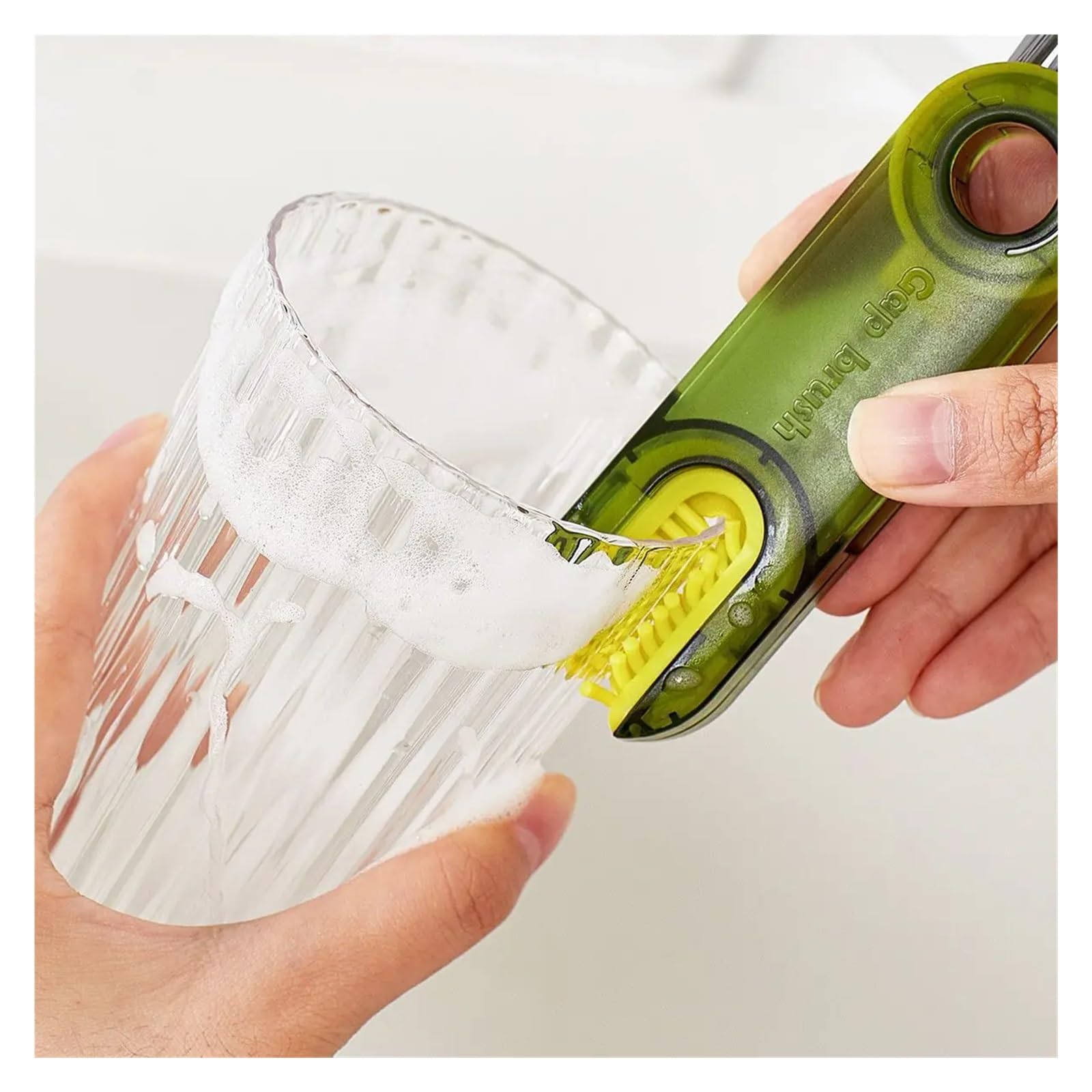 Cepillo de Limpieza Multifuncional 3 en 1 en Forma de U for Tapas de Tazas, termos y Tapones de Botellas.(Blue,3pcs)