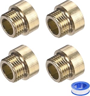 Shower Head Extension Arm, Brass G1/2 Male to Female Extension Pipe Fitting Adapter with PTFE Thread Seal Tape for Shower/Faucet, Pipe Plumbing Coupler 0.79"/20mm 3-Pack
